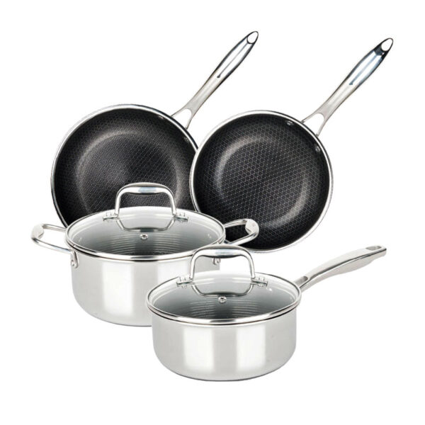 Tri-ply Non Stick Pan and Pot sets, Cookware set, 6 piece