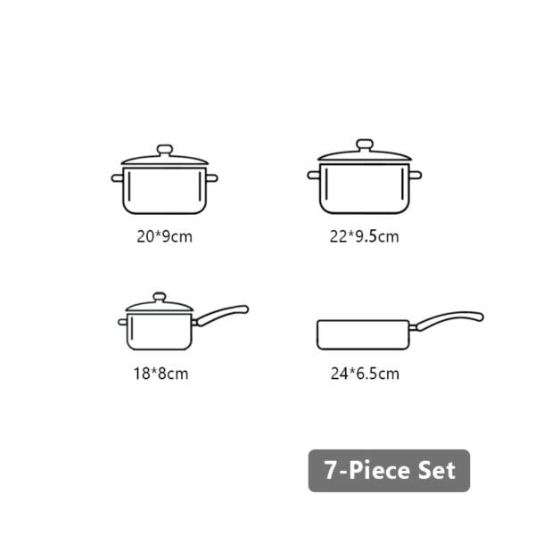 Tri-ply Non Stick Pan and Pot sets, Cookware set, 7 piece - Image 5