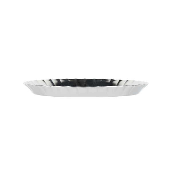 Triply Stainless Steel Plate, Dinner Plate, Ruffled edge, Silver, YC13 - Image 2
