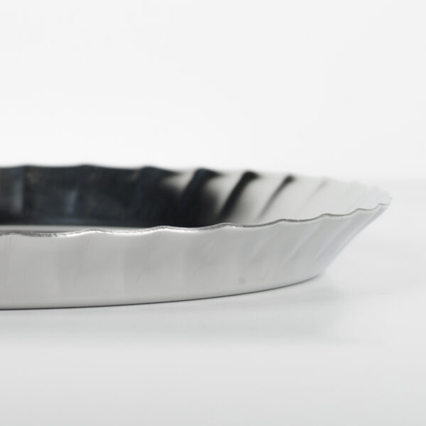 Triply Stainless Steel Plate, Dinner Plate, Ruffled edge, Silver, YC13 - Image 5