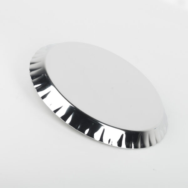 Triply Stainless Steel Plate, Dinner Plate, Ruffled edge, Silver, YC13 - Image 4