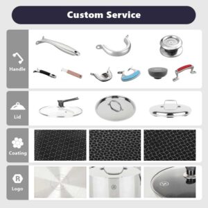 Tri-3-Ply Cookware Set with Detachable Handle, Honeycomb Non-Stick Technology, 6 Piece