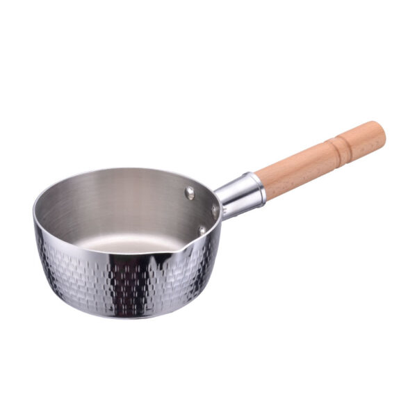 Stainless Steel Yukihira Sauce Pot, Wood Handle, 5.4 inch/18cm YB02 - Image 2