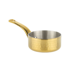 Triply Stainless Steel sauce cup, Long Handle, hammer pattern