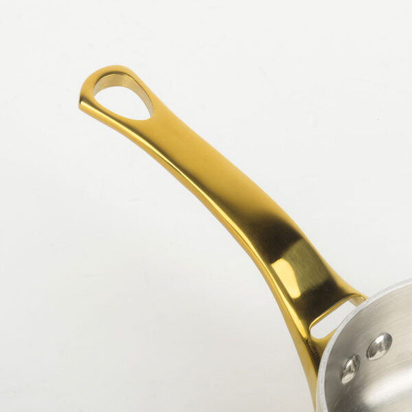 Triply Stainless Steel sauce cup, Long Handle, hammer pattern - Image 5