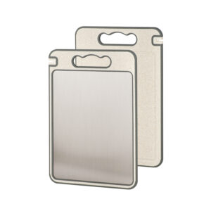 Titanium and Wheat Straw PP Double Sided Chopping Board with Knife Sharpener DCB01