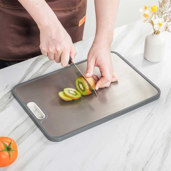 Butcher Block Double Sided Chopping Board, Titanium, Wheat Straw PP 1KP2268缩略图 Butcher Block Double Sided Chopping Board, Titanium, Wheat Straw PP 1KP2268缩略图