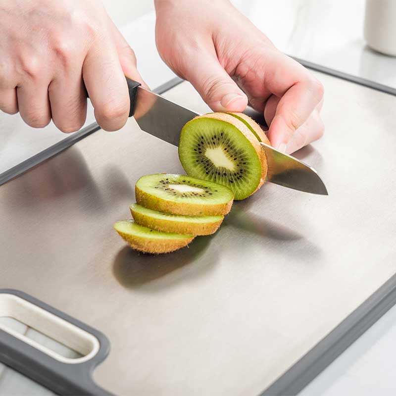 Butcher Block Double Sided Chopping Board, Titanium, Wheat Straw PP 1KP2268 - Image 6