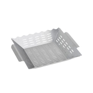 Stainless Steel Vegetable Grill Basket with Handles, 30cm, BGB04