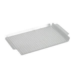 Stainless Steel Grill Topper with Handles, Rust Resistant Grill Pan, BGB101