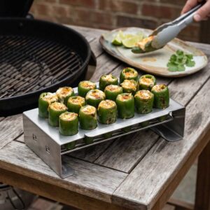 Heavy-Duty Stainless Steel Jalapeño Grill Rack, 18-Holes, BGR01