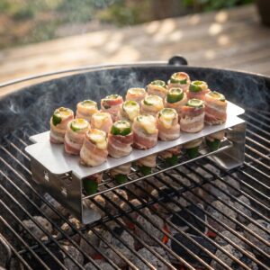 Heavy-Duty Stainless Steel Jalapeño Grill Rack, 18-Holes, BGR02