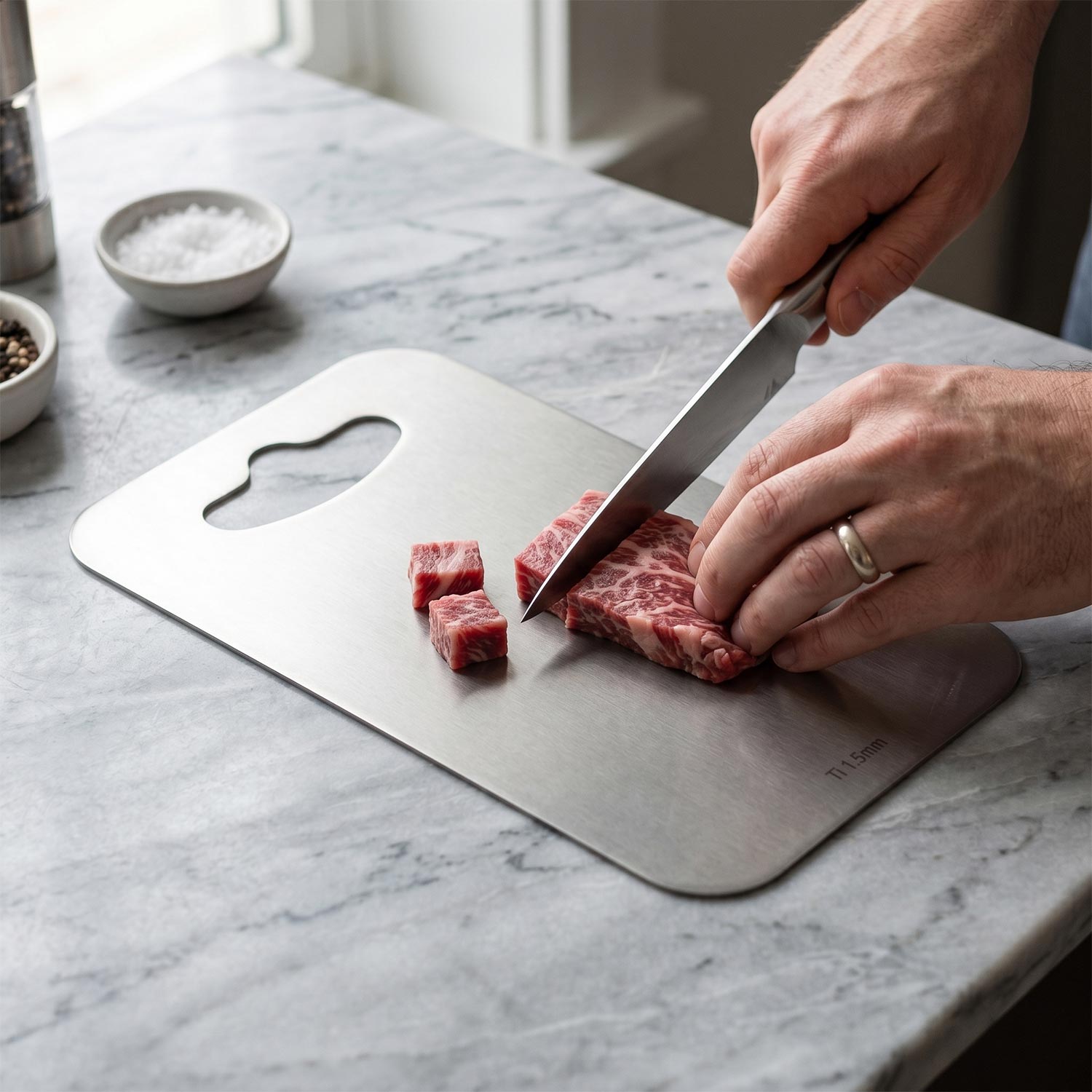 Premium Pure Titanium Cutting Board, 1.5mm Thickness, CCB13 - Image 7