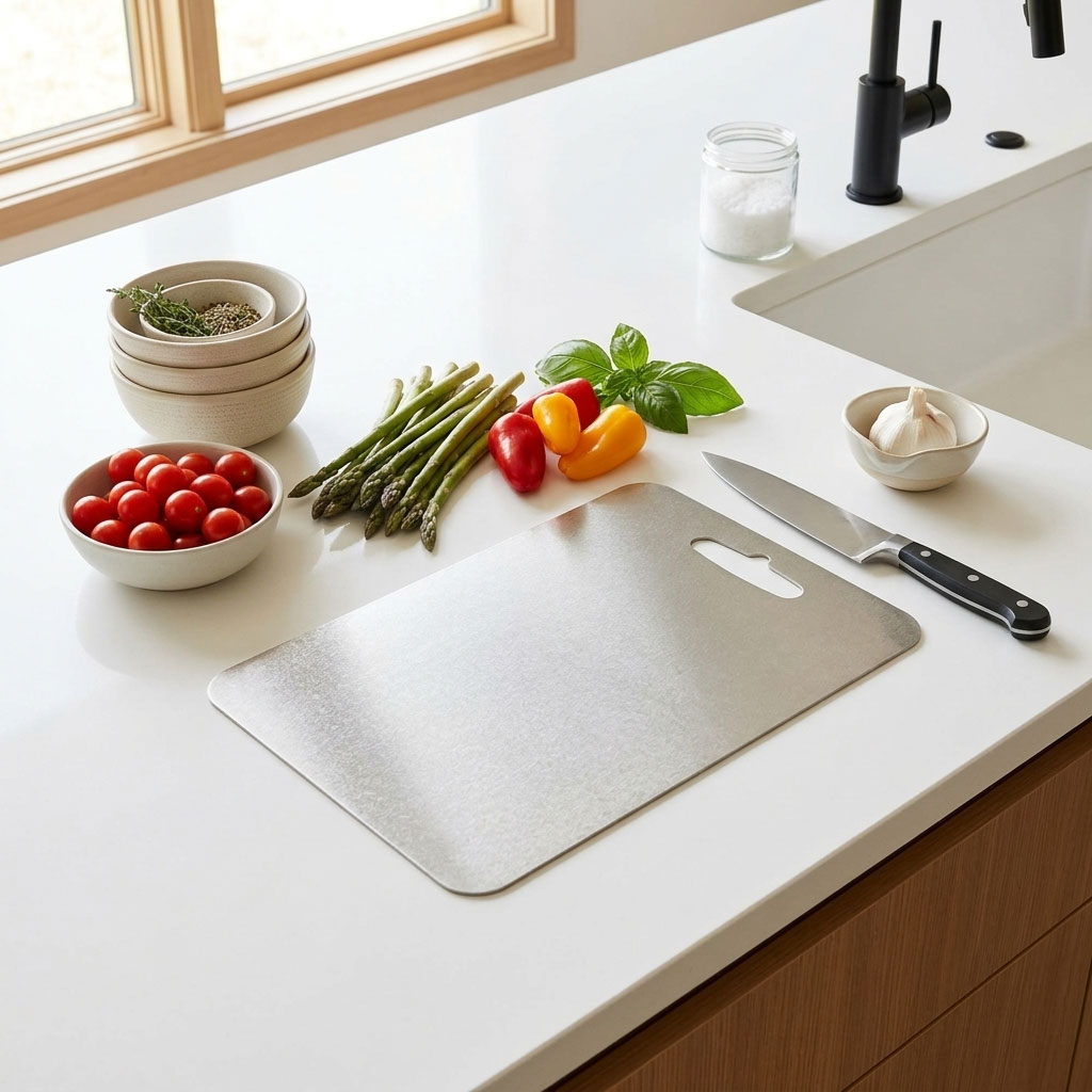 Titanium Cutting Board with Crystalline Surface Treatment, Customizable Size, CCB03-5 - Image 8
