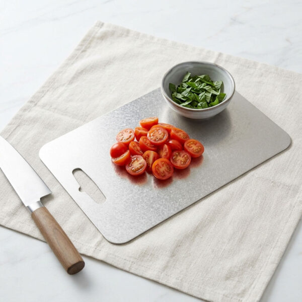 Titanium Cutting Board with Crystalline Surface Treatment, Customizable Size, CCB03-5