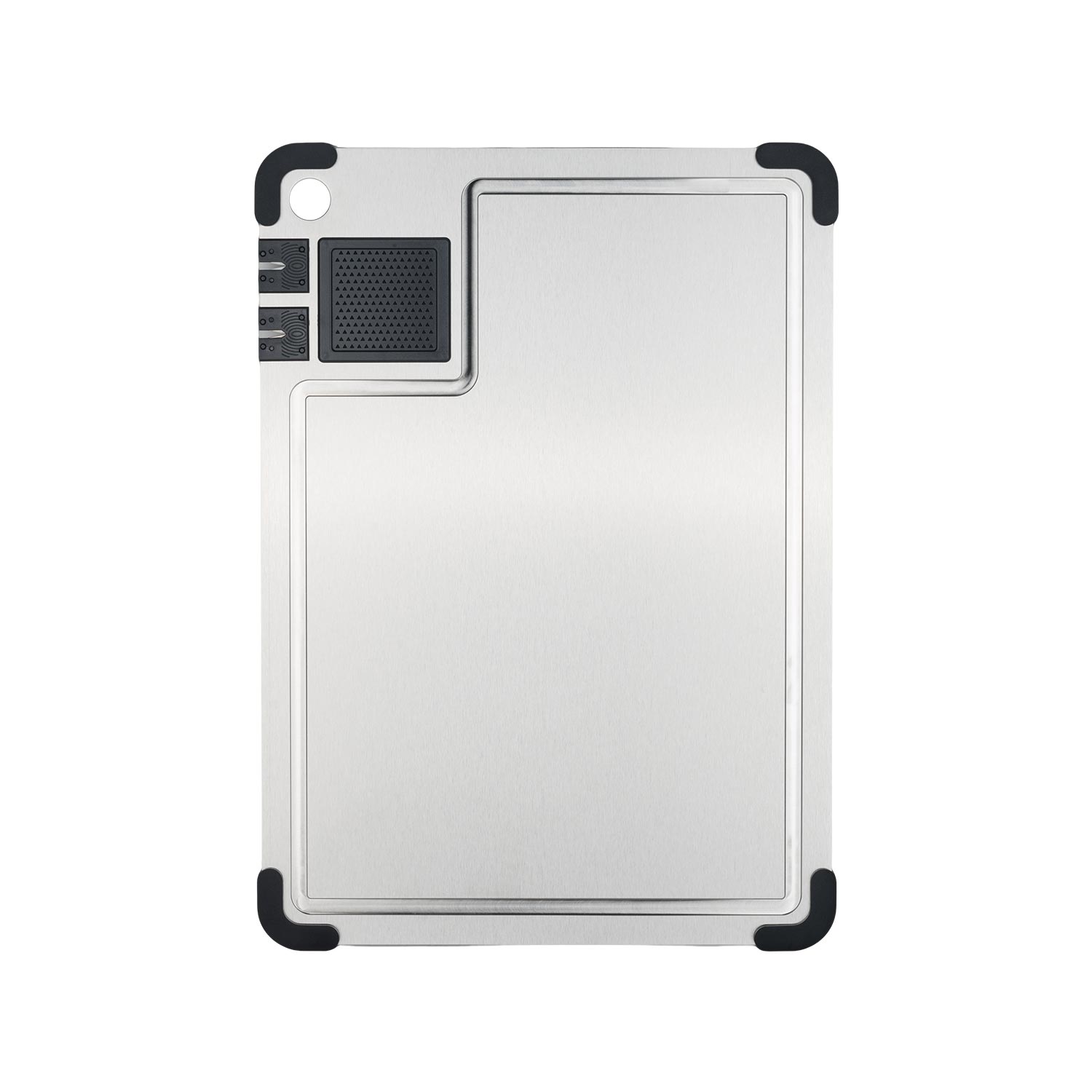 304 Stainless Steel Cutting Board, Built-in Sharpeners, Grater, CCB11 - Image 4