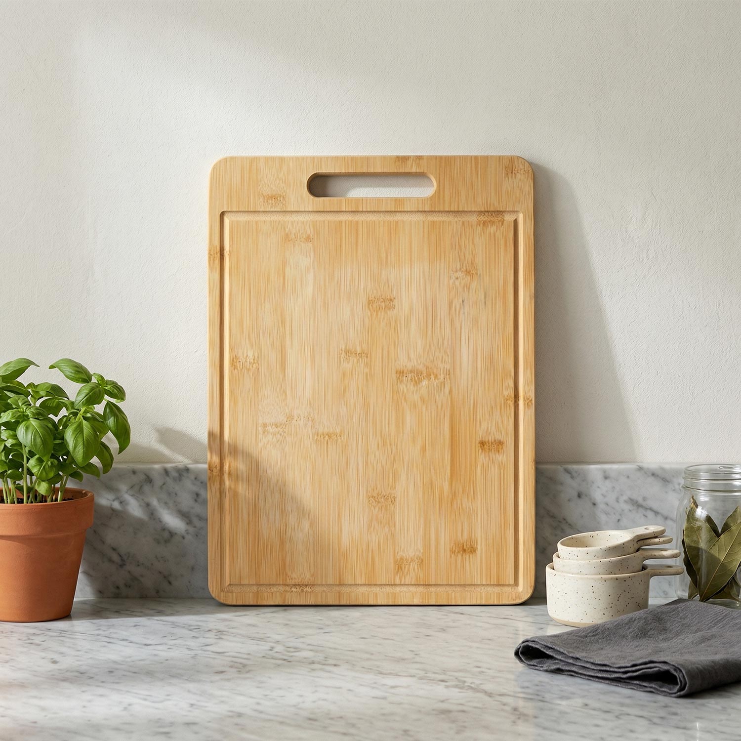 Dual-Sided Chopping Board, Stainless Steel, Organic Nanzhu Bamboo, DCB06 - Image 8