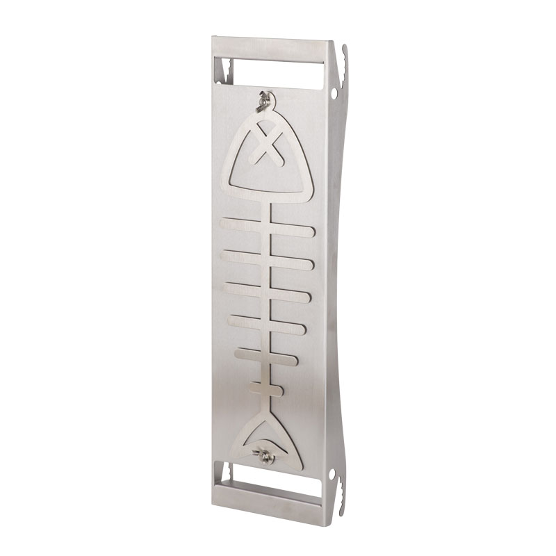 Stainless Steel Flame Salmon Board with Fish-Bone Holder, Flammlachsbrett, FSB07 - Image 2