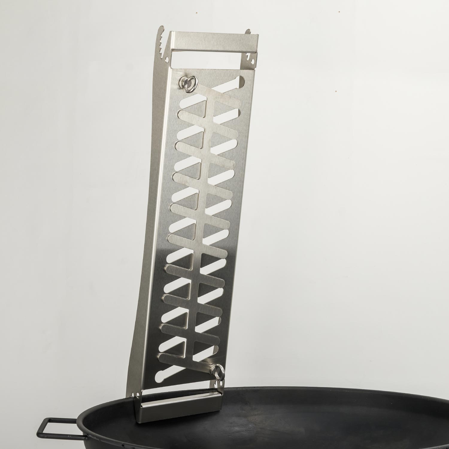 Stainless Steel Flame Salmon Holder, Multi-Functional, BBQ Grill Rack, FSB10 - Image 3