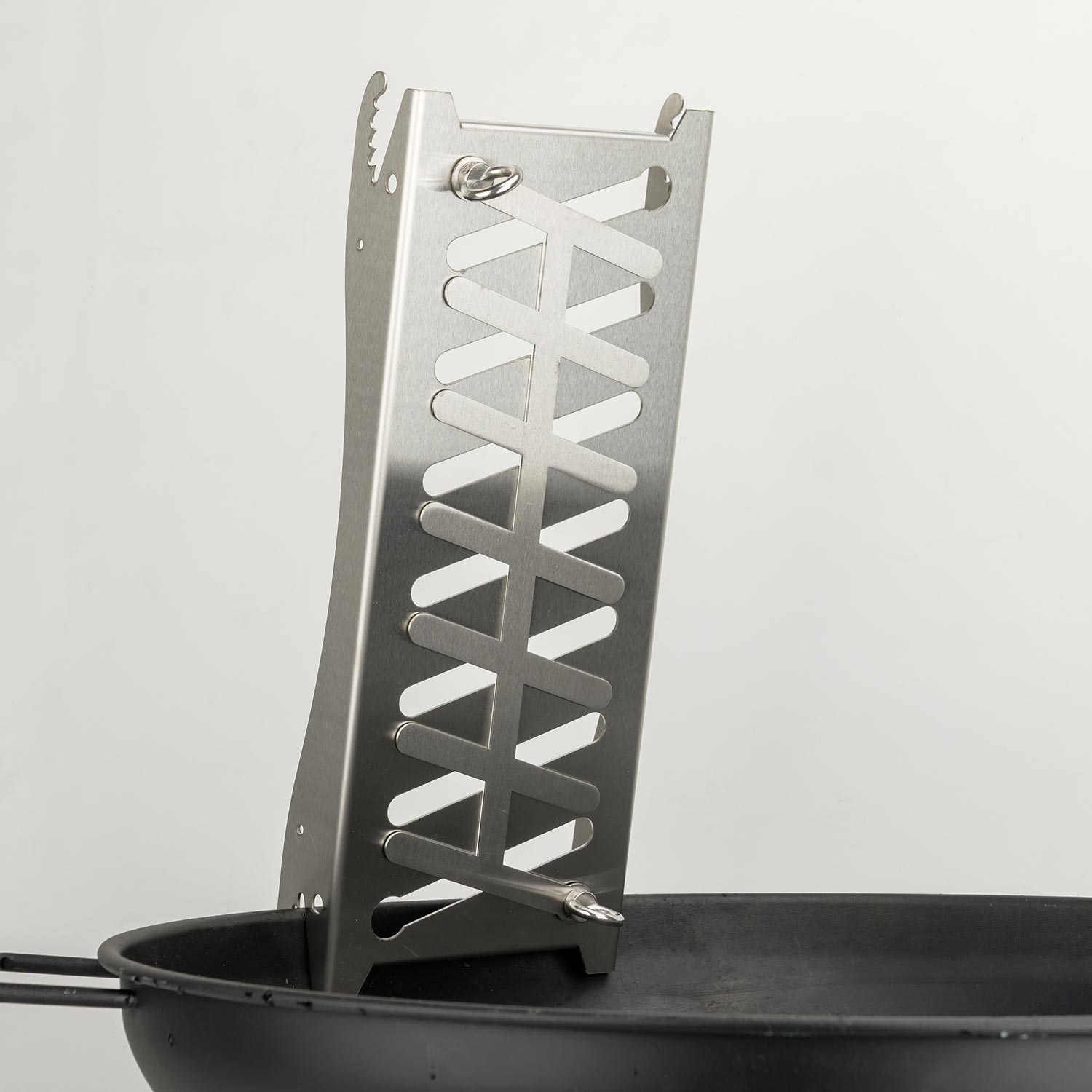 Stainless Steel Flame Salmon Holder, Multi-Functional, BBQ Grill Rack, FSB11 - Image 3