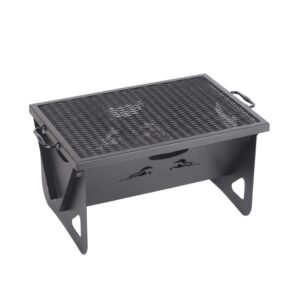 Customization Portable Charcoal Barbecue Grill, Metal, Black, GB2105