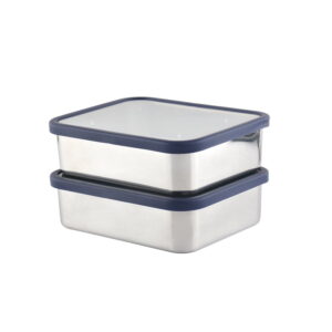 Stainless Steel Food Storage Containers With Transparent Lids Bento Box LB17