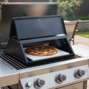 Portable Outdoor Pizza Grill Box, Metal, Black, Disassembly, GB2110