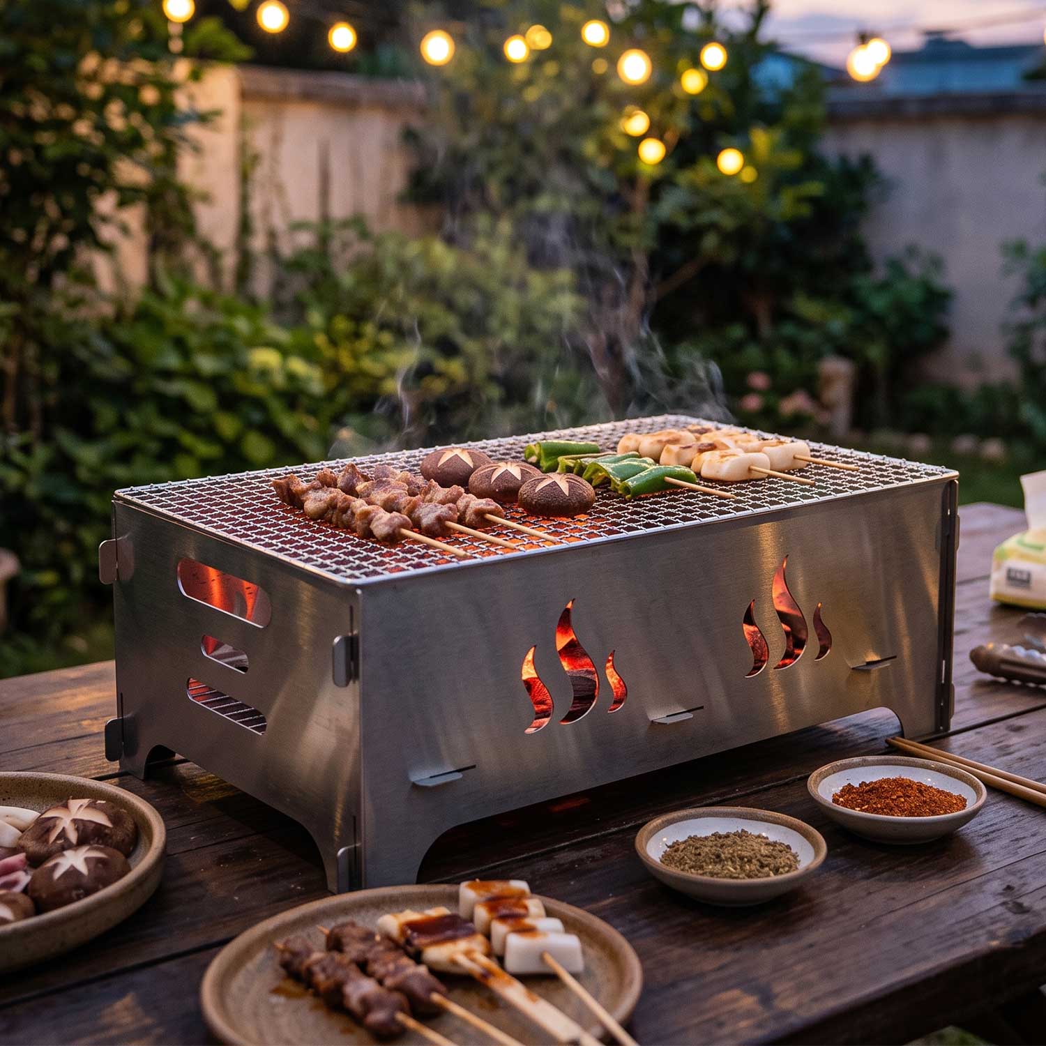 Flat Pack Stainless Steel BBQ Grill